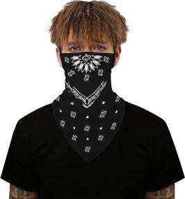 img 2 attached to 🌬️ LOLONG Face Bandana Ear Loops: Stylish Neck Gaiters for Dust, Wind & Motorcycle - Ideal for Men & Women