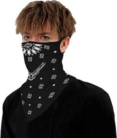 img 1 attached to 🌬️ LOLONG Face Bandana Ear Loops: Stylish Neck Gaiters for Dust, Wind & Motorcycle - Ideal for Men & Women