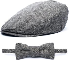 img 4 attached to Ring Bearer Baby Boy Scally 👶 Cap, Flat Ivy Newsboy Tweed Golf Hat