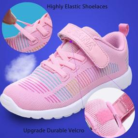 img 1 attached to 👟 Breathable Lightweight Washable Girls' Athletic Sneakers