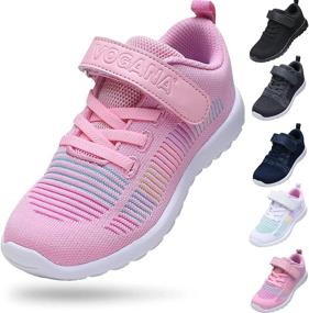 img 4 attached to 👟 Breathable Lightweight Washable Girls' Athletic Sneakers