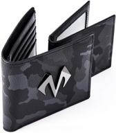 👝 babama minimalist leather camouflage wallets for men - stylish accessories for cards, cash & organizing logo