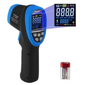 img 4 attached to 🌡️ INFURIDER YF-1500C Digital Infrared Thermometer (-58℉~2732℉) Non-Contact Laser Temperature Gun 30:1 High IR Temp Gauge Pyrometer with Color LCD Screen, Max/Min Alarm – Not for Human Body Temperature Testing