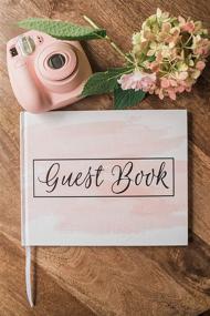 img 3 attached to Polaroid Photo Wedding Guest Book - Pink Hardcover Album - Blush & White Modern Guestbook - Ideal for Bridal Shower, Baby Shower, and Airbnb Registry Signings - Beautiful Hardbound Book 10”x8” - Includes 100 Unlined Blank Pages