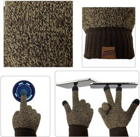 img 3 attached to Оставайтесь теплыми и связанными с нашей зимней шапкой с сенсорным экраном, вязаной Honnesserry.