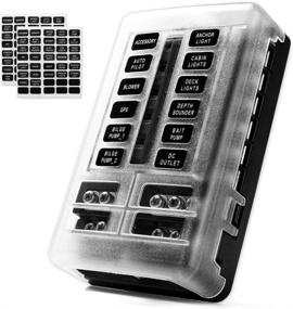 img 4 attached to 🔌 MNJ Motor ATC/ATO 12-Way Blade Fuse Box Holder with LED Indicator - 30A Fuse Block Panel for Car Boat Marine SUV