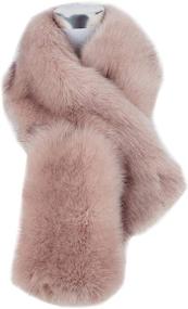 img 3 attached to 🧣 Saferin Women's Winter Faux Fur Scarf - Ideal Costume Accessory for Wedding, Halloween, and Parties