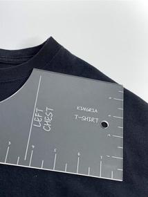 img 2 attached to 👕 KINGRIA Acrylic T-Shirt Ruler: Ultimate Guide for Applying Vinyl and Sublimation Designs On Shirts + Size Chart, HTV Alignment Tool for Fashion Men/Women's T-Shirts