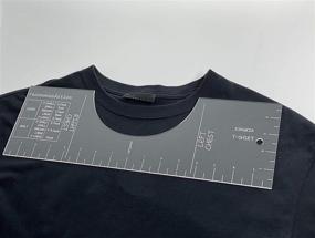 img 4 attached to 👕 KINGRIA Acrylic T-Shirt Ruler: Ultimate Guide for Applying Vinyl and Sublimation Designs On Shirts + Size Chart, HTV Alignment Tool for Fashion Men/Women's T-Shirts