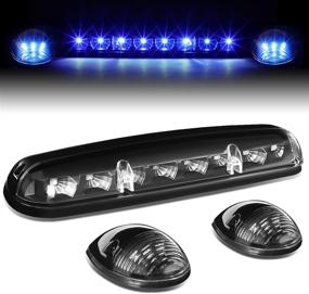 img 4 attached to 🚛 Enhance Your Chevy Silverado/GMC Sierra: DNA Motoring CBL-CSIL02-BK-B 3Pcs LED Cab Roof Running Lights/Lamps [02-07 Model]