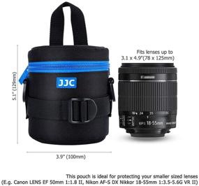 img 1 attached to Футляр для объектива JJC: сумка для объектива Canon/Nikon/Fujifilm 3.07x4.92 дюйма, молния из полиэстера, защитный интерьер