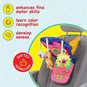 img 1 attached to ToyVelt Car Seat Toys for Infants - Kick and Play Fun Hanging Rear Carseat Toy Super Soft, Safe with Music - Enhance Your Baby's Driving Experience for Boys & Girls 1 Month and Up