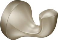 🪝 moen yb2803bn eva collection single robe hook: sleek and durable brushed nickel design, 3" x 3" x 2.5 logo