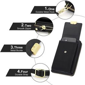 img 3 attached to 📱 Stylish and Functional Cell Phone Crossbody Bag Purse for Women - Small Multi-Pockets Shoulder Strap Wallet with Card Holder Slots