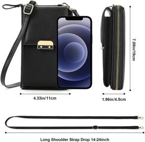 img 2 attached to 📱 Stylish and Functional Cell Phone Crossbody Bag Purse for Women - Small Multi-Pockets Shoulder Strap Wallet with Card Holder Slots