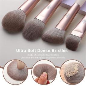 img 3 attached to 💄 Premium Synthetic Makeup Brush Set - 15Pcs EIGSHOW Professional Tools: Contour, Foundation, Powder, Blush, Blending, Concealers, Eyeliner, Eyebrow, Eyeshadow, Lip Brushes Kit for Flawless Makeup