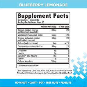 img 2 attached to 💪 Maximize Performance with Bodybuilding Signature Pre Workout Powder: CARNOSYN, L-LEUCINE, L-CITRULLINE | Powerful Focus Booster & Performance Fuel | Blueberry Lemonade Flavor | 30 Servings