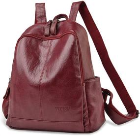 img 4 attached to 👜 Women's Fashion Leather Satchel Handbags: Versatile Backpack Style with Wallets