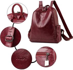 img 3 attached to 👜 Women's Fashion Leather Satchel Handbags: Versatile Backpack Style with Wallets