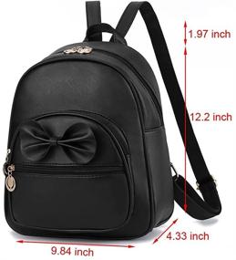 img 3 attached to 👜 Stylish Leather Small Daypacks for Women: Handbags, Wallets, and Fashionable Backpacks