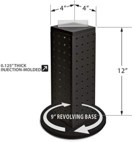 img 2 attached to Azar 700220 BLK 4 Sided Revolving Pegboard