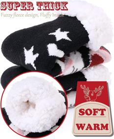 img 3 attached to Warm and Cozy Slipper Fleece Winter Christmas Stockings for Boys with Clothing, Socks & Hosiery