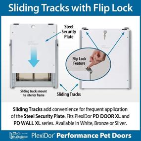 img 1 attached to 🐾 PlexiDor Performance Pet Doors: Enhance Accessibility with Sliding Tracks and Flip Lock Accessory
