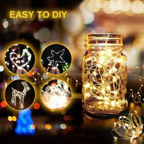 img 1 attached to 🌟 30 Pack LED Fairy Lights Battery Operated - Mini Fairy String Lights 7ft Silver Wire 20 LED Firefly Lights for Mason Jars Bedroom DIY Party Wedding Christmas Decor + Extra 60 PCS Batteries (Warm White)