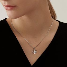 img 2 attached to 💖 Nowonchic 925 Sterling Silver Love Heart Necklace: Exquisite Jewelry for Women and Girls (18” + 2” inch)