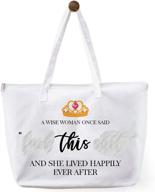 🎁 fun birthday gifts for women: canvas tote bag - perfect for mother's day, retirement, divorce, and christmas gift for women, best friend gifts logo