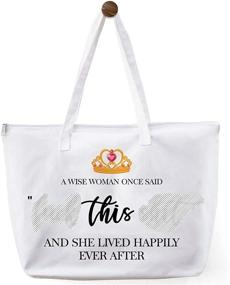 img 4 attached to 🎁 Fun Birthday Gifts for Women: Canvas Tote Bag - Perfect for Mother's Day, Retirement, Divorce, and Christmas Gift for Women, Best Friend Gifts