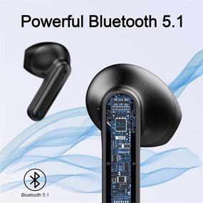 img 3 attached to Wireless Earbuds with Mic, Clear Calls, IP7 Waterproof, 6H Play Time | USB-C Charging Case Included