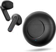 wireless earbuds with mic, clear calls, ip7 waterproof, 6h play time | usb-c charging case included logo