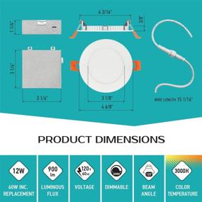 img 2 attached to 💡 Ultra Thin Dimmable Recessed Junction Electrical Fixture by LUXTER for Industrial Use