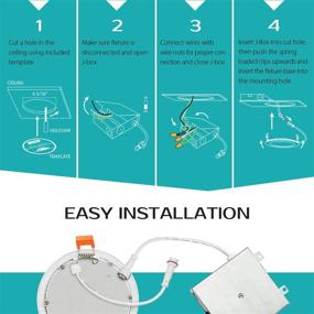 img 1 attached to 💡 Ultra Thin Dimmable Recessed Junction Electrical Fixture by LUXTER for Industrial Use