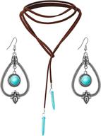 turquoise necklace earrings bohemian birthday logo