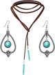 turquoise necklace earrings bohemian birthday logo