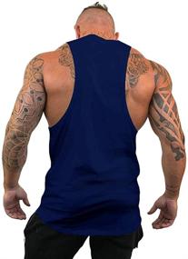 img 1 attached to 💪 Mens Green Sleeveless Muscle Shirt Tanks - QVESELU Fashionably Comfortable and Sporty Leisurewear