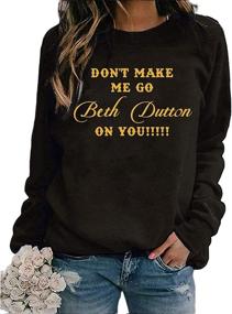 img 1 attached to Beth Dutton Inspired Women's Sweatshirt: A Vintage Fall Graphic Casual Top for Teen Girls - Stylish & Trendy Pullover T-Shirts