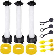 🔧 flexible pour nozzle replacement kit for old-style gas can spout - orandesigne | fits most plastic gas containers | includes gasket stopper, vent cap, fine and coarse threads, collar caps | 3 pack logo