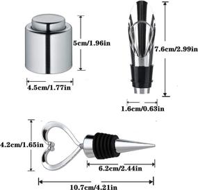 img 3 attached to 🍾 Real Vacuum Wine Bottle Stoppers: Preserve Your Wine with 4 Reusable Stoppers and Heart-Shaped Pourer- Ideal Gifts for Wine Lovers