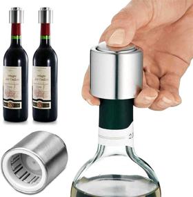 img 2 attached to 🍾 Real Vacuum Wine Bottle Stoppers: Preserve Your Wine with 4 Reusable Stoppers and Heart-Shaped Pourer- Ideal Gifts for Wine Lovers