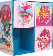 idea nuova dreamworks trolls pink collapsible soft storage cubby with 3 cubes logo