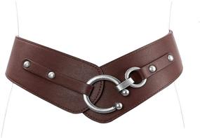 img 4 attached to 👗 JASGOOD Fashion Vintage Interlock Belts: Accessorize with Style in 41-46 Inch Size for Women