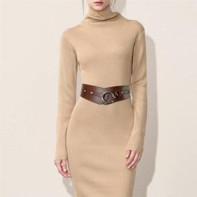 img 3 attached to 👗 JASGOOD Fashion Vintage Interlock Belts: Accessorize with Style in 41-46 Inch Size for Women