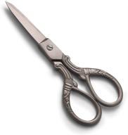 hitopty 5-inch vintage scissors: titanium-plated stainless steel antique shears for craft, embroidery, crochet, needlepoint, knitting logo