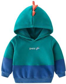 img 4 attached to 🦖 HZYBABY Cartoon Dinosaur Sweatshirt Pullover for Boys - Fashion Hoodies & Sweatshirts