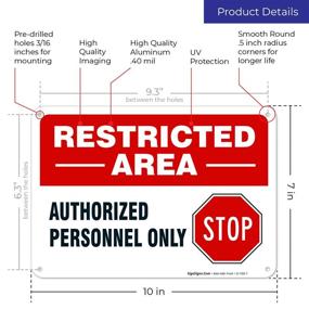 img 2 attached to Occupational Health & Safety Products: Authorized Personnel Only Sign