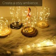 🧚 fairy string lights: 18 pcs 20 led flickering waterproof firefly lights - 3 flashing modes, battery operated - diy party wedding christmas decor логотип