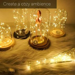 img 4 attached to 🧚 Fairy String Lights: 18 Pcs 20 LED Flickering Waterproof Firefly Lights - 3 Flashing Modes, Battery Operated - DIY Party Wedding Christmas Decor